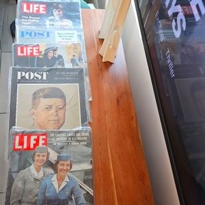5 vintage Life and Post coffee table magazines